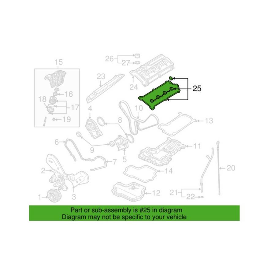 Audi Valve Cover Gasket 077198025